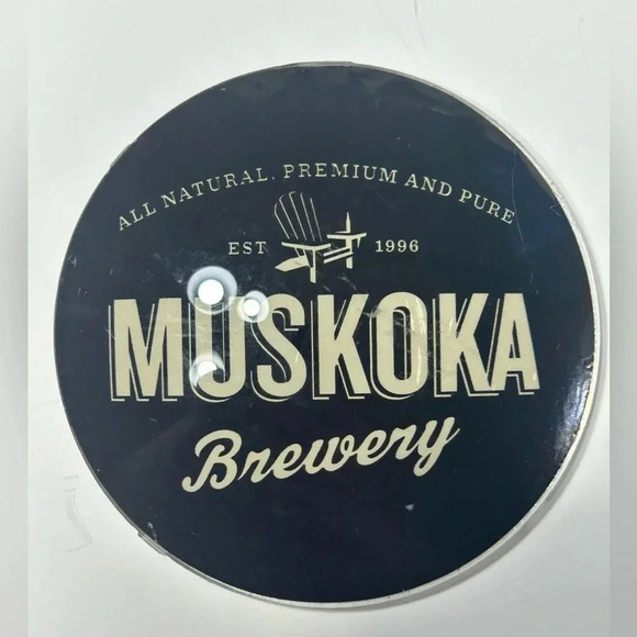 Muskoka Brewery- Round Fisheye Beer / Keg / Lens / Badge / Medallion 🍺 - Picture 1 of 5